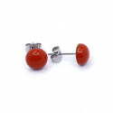 Cercei Jasp Rosu si Inox