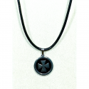 Pandant Inox cu Snur din Piele